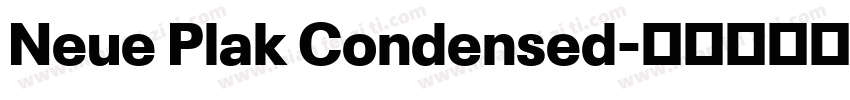 Neue Plak Condensed字体转换